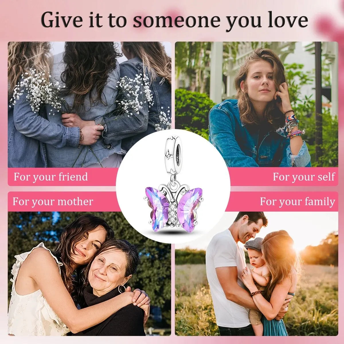 MULA 1PC Silver Plated Charms Firefly Butterfly Flower Fit Original Beads DIY Fashion Jewelry MULA 1PC Silver Plated Charms Firefly Butterfly Flower Fit Original Beads DIY Fashion Jewelry