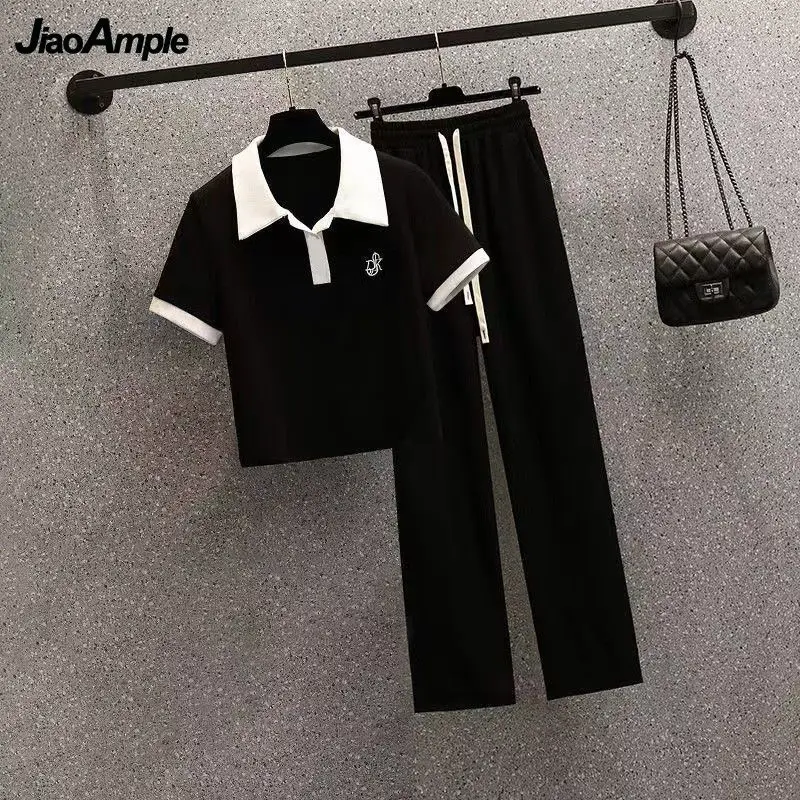 2024 Summer New Sportswear Matching Set Women's Casual Short Sleeve T-shirt+Sport Pants Two Piece Set Korean Elegant Tracksuit
2024 Summer New Sportswear Matching Set Women's Casual Short Sleeve T-shirt+Sport Pants Two Piece Set Korean Elegant Tracksuit