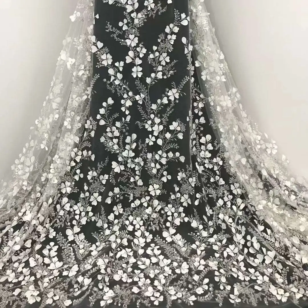 Nice White Weddings Design 3D+Beads Emboirdered Lace French Tulle Net/ African Fabirc Lace For Ladies's Evening Dresses Party
Nice White Weddings Design 3D+Beads Emboirdered Lace French Tulle Net/ African Fabirc Lace For Ladies's Evening Dresses Party