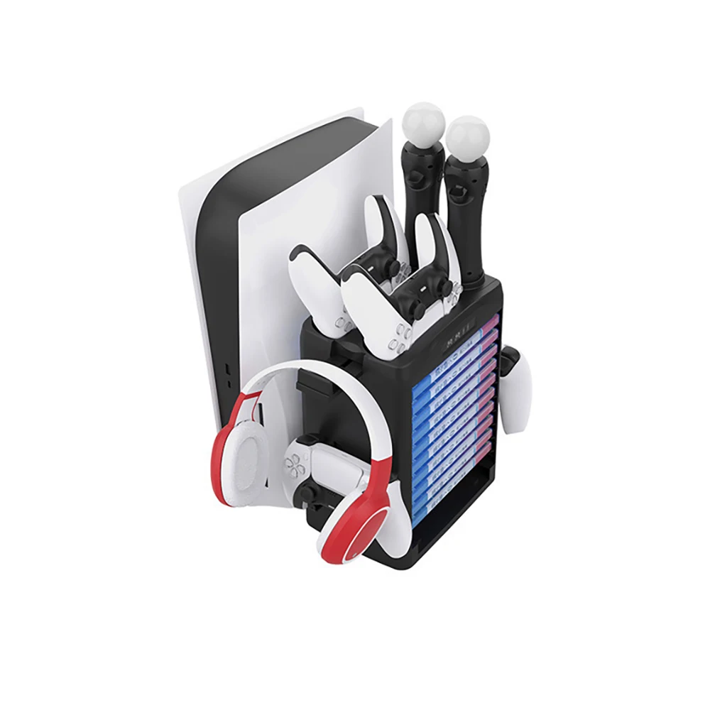 Charging Dock For PS5/PS VR/ Move Motion Controller Charging Base Vertical Stand Gamepad Charger Station With Cooler Fan
Charging Dock For PS5/PS VR/ Move Motion Controller Charging Base Vertical Stand Gamepad Charger Station With Cooler Fan
