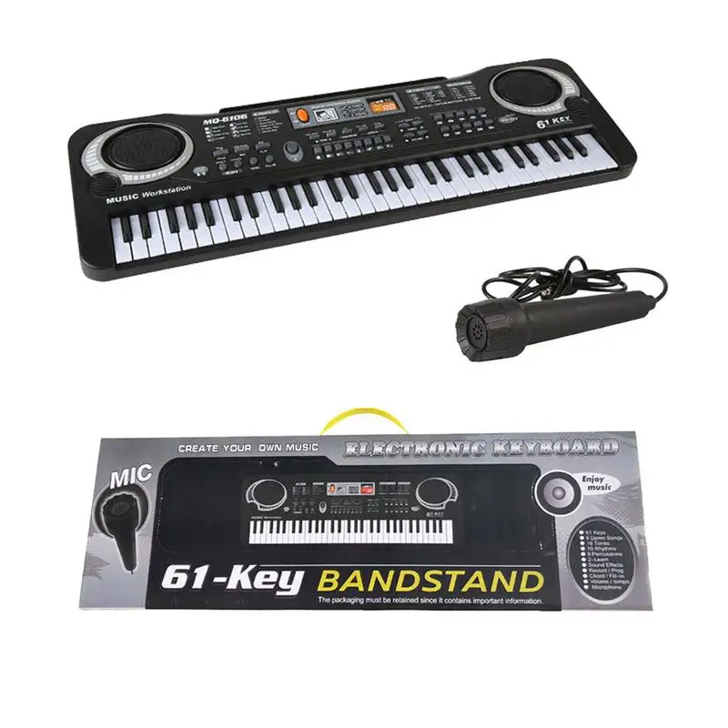 

Kids Electronic Piano Keyboard 61 Keys Electronic Keyboards With Microphone Music Instruments Toy Gift for Children Beginners