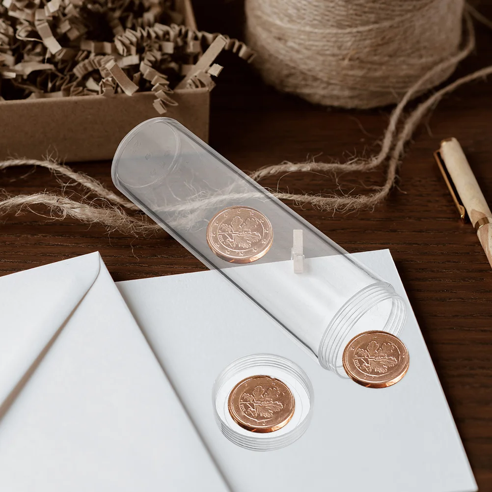 10 Pcs Coin Stand Storage Container Clear Tubes Coleccionables Collection Half Dollar Holder
10 Pcs Coin Stand Storage Container Clear Tubes Coleccionables Collection Half Dollar Holder