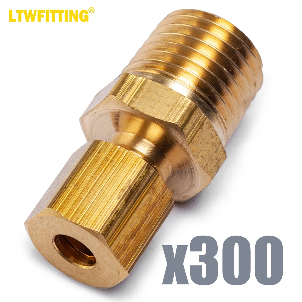 LTWFITTING Brass 3/16-Inch OD x 1/4-Inch Male NPT Compression Connector Fitting(Pack of 300)
LTWFITTING Brass 3/16-Inch OD x 1/4-Inch Male NPT Compression Connector Fitting(Pack of 300)