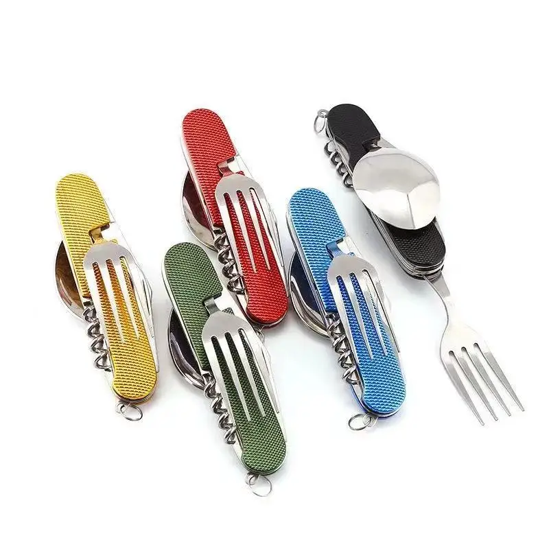 6 In 1 Outdoor Tableware Set Camping Cooking Supplies Stainless Steel Spoon Folding Pocket Kits Home Picnic Hiking Travel Tools
6 In 1 Outdoor Tableware Set Camping Cooking Supplies Stainless Steel Spoon Folding Pocket Kits Home Picnic Hiking Travel Tools