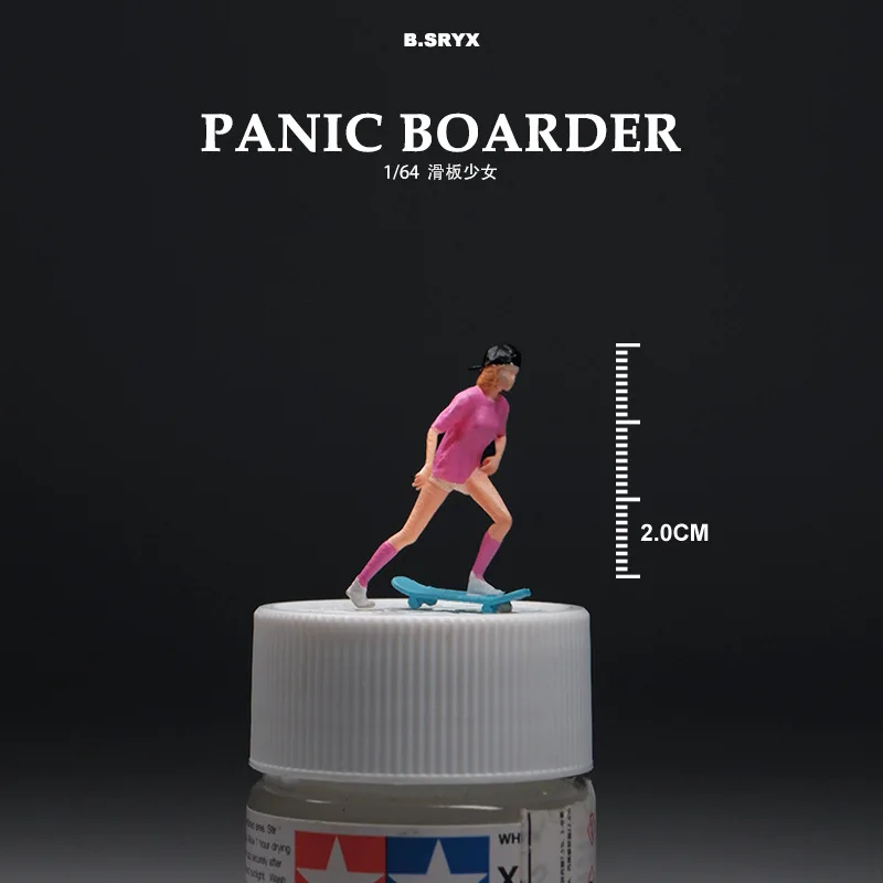 Resin Handmade Painted 1/64 Skateboard Girl Miniature Figure Model Props DIY Creative Photography Display Collection Decoration
Resin Handmade Painted 1/64 Skateboard Girl Miniature Figure Model Props DIY Creative Photography Display Collection Decoration