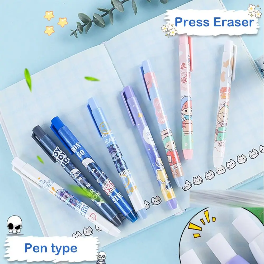 High Elasticity Pen type Press Eraser Core Replacement Pen Shape Pencil Wiping Eraser Traceless Dustless Press Eraser Office
High Elasticity Pen type Press Eraser Core Replacement Pen Shape Pencil Wiping Eraser Traceless Dustless Press Eraser Office
