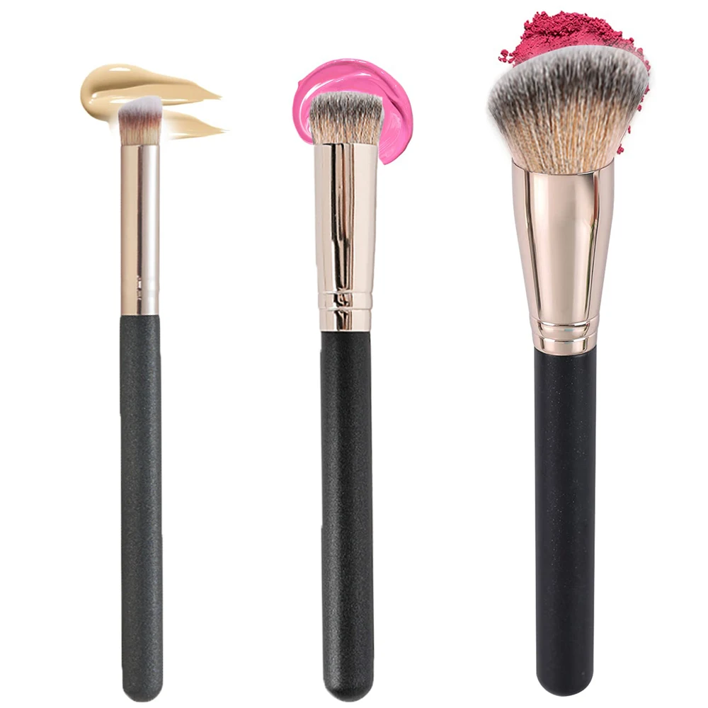 

1Pcs Makeup Brushes Foundation Concealer Angled Cover Liquid Cream Cosmetics Contour Brush Face Women Professional Beauty Tools