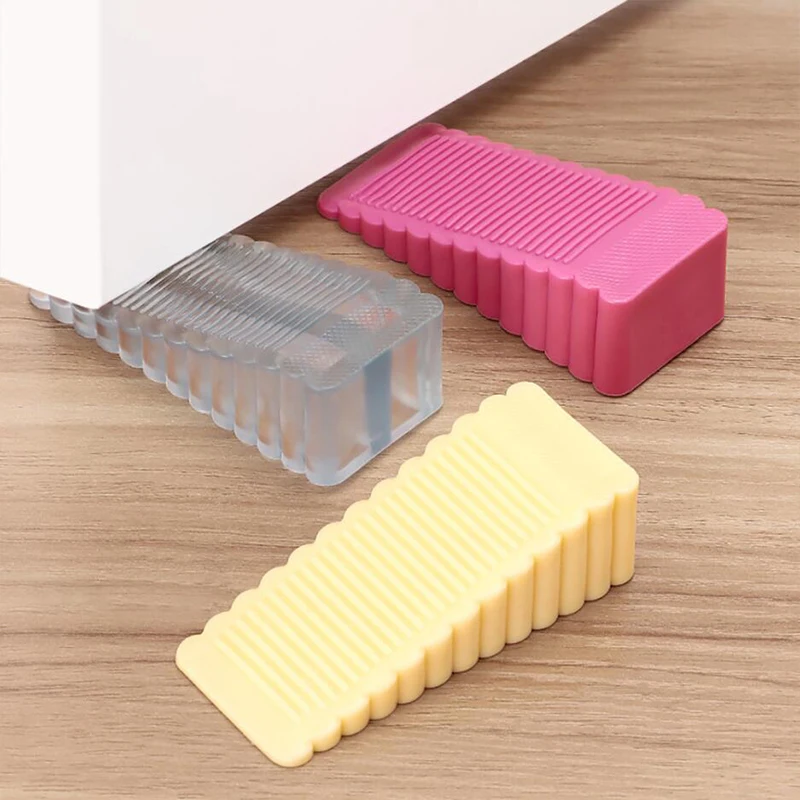 

1Pcs Safety Silicone Door Stop Stoppers Block Wedge Doorstops Door Stopper Home Office Door Rear Retainer Anti-collision Stop