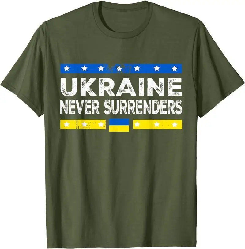 Ukraine Never Surrenders Ukrainian Flag Men Short Sleeve Casual Cotton O-Neck T-shirts Loose Top Size S-3XL
Ukraine Never Surrenders Ukrainian Flag Men Short Sleeve Casual Cotton O-Neck T-shirts Loose Top Size S-3XL