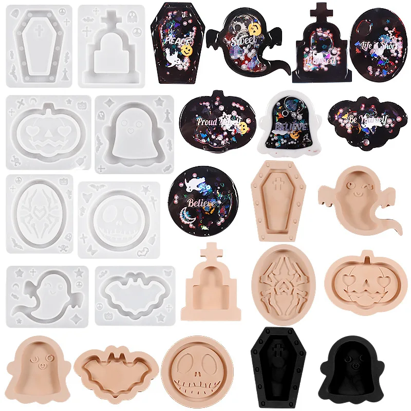 DIY Resin Art Shaker Quicksand Pumpkin Ghost Tombstone Coffin Halloween Shaker Pendant Keychain Silicone Mold Craft Making DIY
DIY Resin Art Shaker Quicksand Pumpkin Ghost Tombstone Coffin Halloween Shaker Pendant Keychain Silicone Mold Craft Making DIY