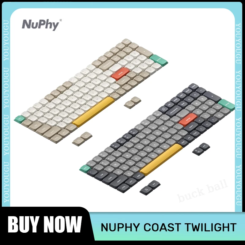 

Nuphy Coast Twilight Nsa Keycaps For Nuphy Air60/75/96 Mechanical Keyboard Keycaps Low Profile Pbt Five Face Dye-Sub Keycap Gift