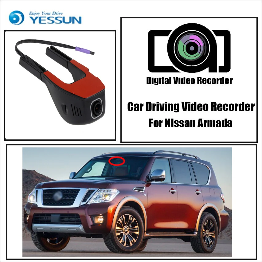 YESSUN for Nissan Armada Car Driving Video Recorder Wifi DVR Mini Camera Novatek 96658 FHD 1080P Dash Cam Night Vision
YESSUN for Nissan Armada Car Driving Video Recorder Wifi DVR Mini Camera Novatek 96658 FHD 1080P Dash Cam Night Vision