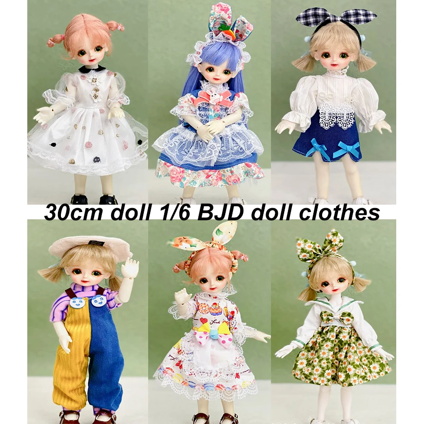 

30cm Doll Replacement Clothes 1/6 BJD Doll Clothes Cute Fashion Dress Uniform Set Kids Girls Toy Gift Doll Accessories