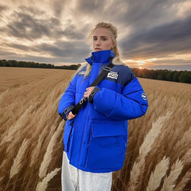 2023 Cotton Padded Jacket Women Parkas Stand Collar Basic Jacket Patchwork Female Outerwear
2023 Cotton Padded Jacket Women Parkas Stand Collar Basic Jacket Patchwork Female Outerwear