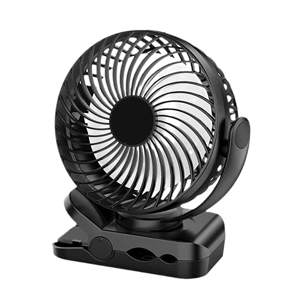 

8000mah Clip-on Camping Fan with LED Lights Portable Rechargeable Quiet Desktop Ventilador Air Circulator Wireless Electric Fan