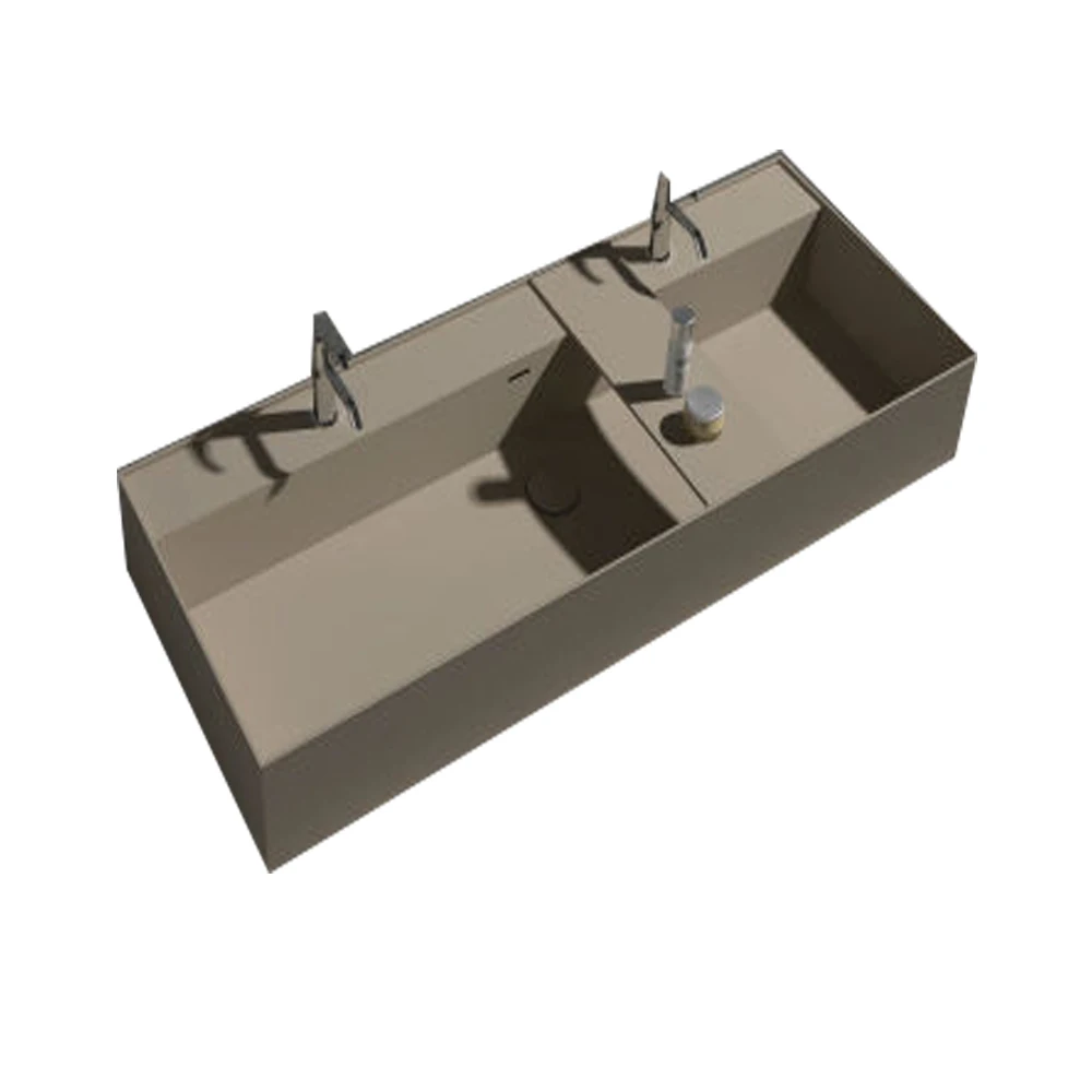 

Bathroom Corain Vessel Sink Counter Top Solid Surface Stone Wash Basin Pre-drilled Hole Champagne Sink RS38332-1188