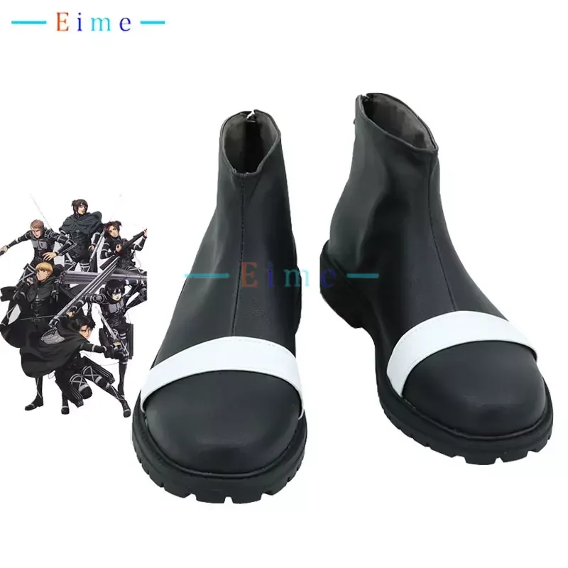 

Levi Ackerman Cosplay Shoes PU Leather Shoes Anime Attack on Titan Cosplay Prop Halloween Carnival Boots Custom Made