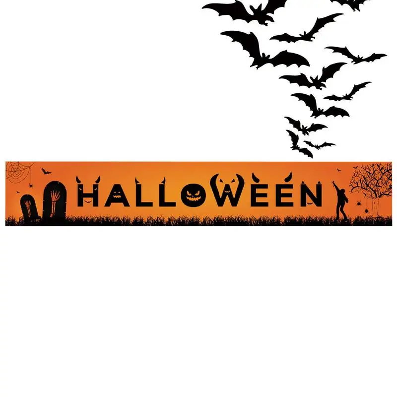 

Halloween Banner Vintage Banner Backdrop Hangings Banner 50 X 300cm Halloween Yard Signs For Garage Fence Wall Yard