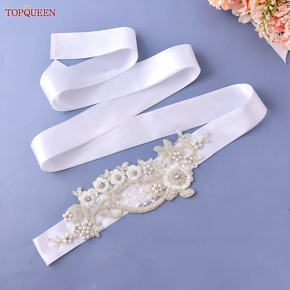 TOPQUEEN Wedding Dress Belt Bridal Sash Flower Pearl Lace Applique Woman Luxury Prom Evening Party Gown Decoration Handmade S91
TOPQUEEN Wedding Dress Belt Bridal Sash Flower Pearl Lace Applique Woman Luxury Prom Evening Party Gown Decoration Handmade S91
