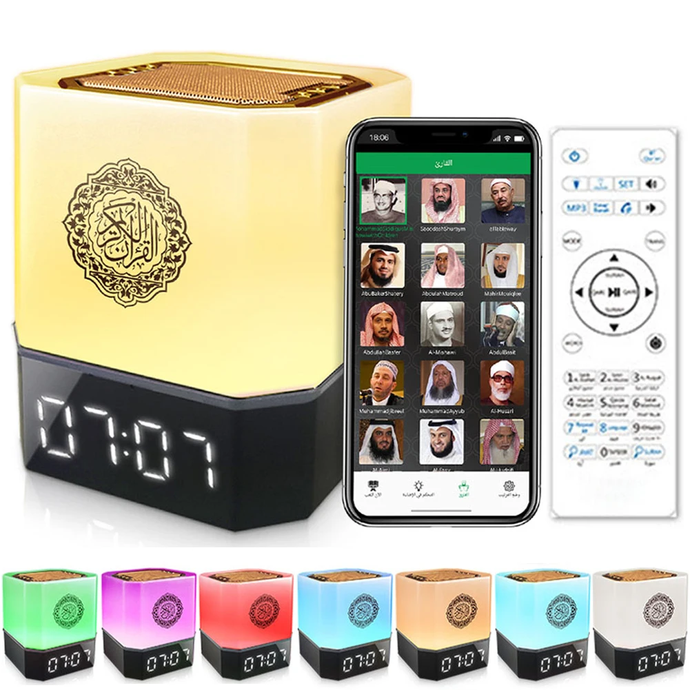 Small ornament Bluetooth Speaker Wireless Remote LED Night Light Smart APP Control Digital AZAN Clock with Quran Recitation
Small ornament Bluetooth Speaker Wireless Remote LED Night Light Smart APP Control Digital AZAN Clock with Quran Recitation