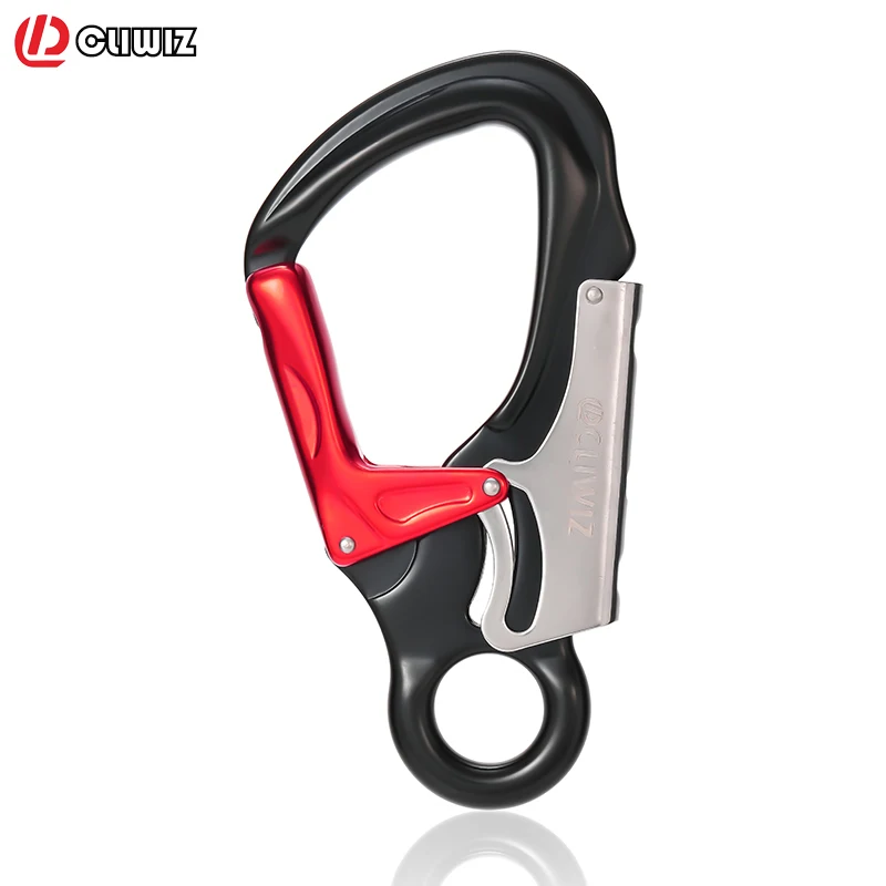 

CLIWIZ Brand 35KN Heavy Duty Tension Auto Safety Lock Outdoor Professional Climbing Carabiner Rescue At Height Equipment