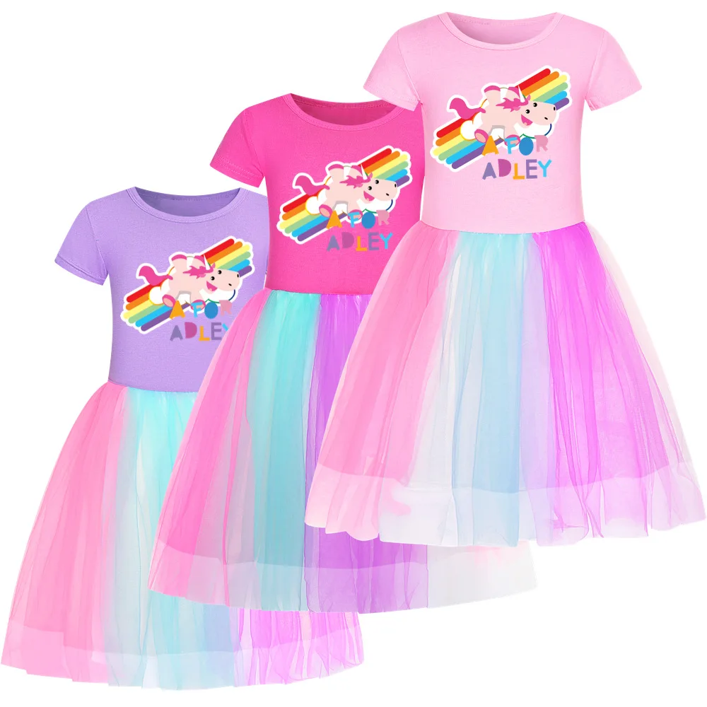 Summer Kids Dress Clothes Pretty Girls Dresses A FOR ADLEY Princess Party Costume For Children Outfits Clothing 3-12Y
Summer Kids Dress Clothes Pretty Girls Dresses A FOR ADLEY Princess Party Costume For Children Outfits Clothing 3-12Y