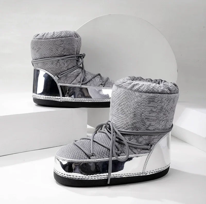2024 Winter Ski Snow Boots Women Lace-up Ankle Female Platform Non-slip Thick Warm Plush Cotton Men Boots
2024 Winter Ski Snow Boots Women Lace-up Ankle Female Platform Non-slip Thick Warm Plush Cotton Men Boots