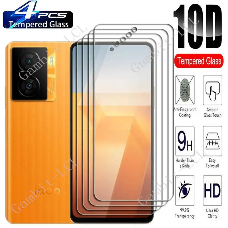 

4PCS For Vivo iQOO Z7 6.64" Screen Protective Tempered Glass On iQOOZ7x iQOOZ7 Z7X Z 7 V2270A V2272A Protection Cover Film