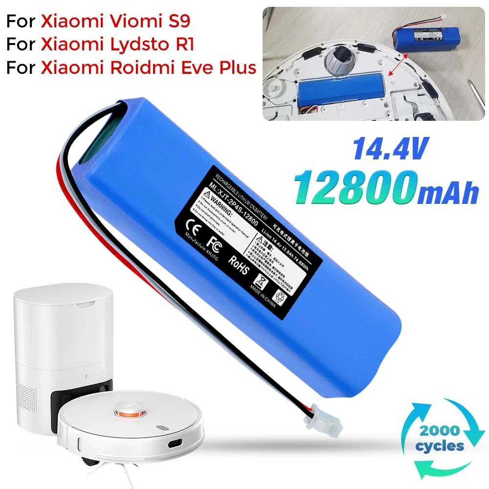 Replacement For XiaoMi Lydsto R1 Roidmi Eve Plus Viomi S9 Robot Vacuum Cleaner Battery Pack Capacity 12800mAh Accessories Parts
Replacement For XiaoMi Lydsto R1 Roidmi Eve Plus Viomi S9 Robot Vacuum Cleaner Battery Pack Capacity 12800mAh Accessories Parts