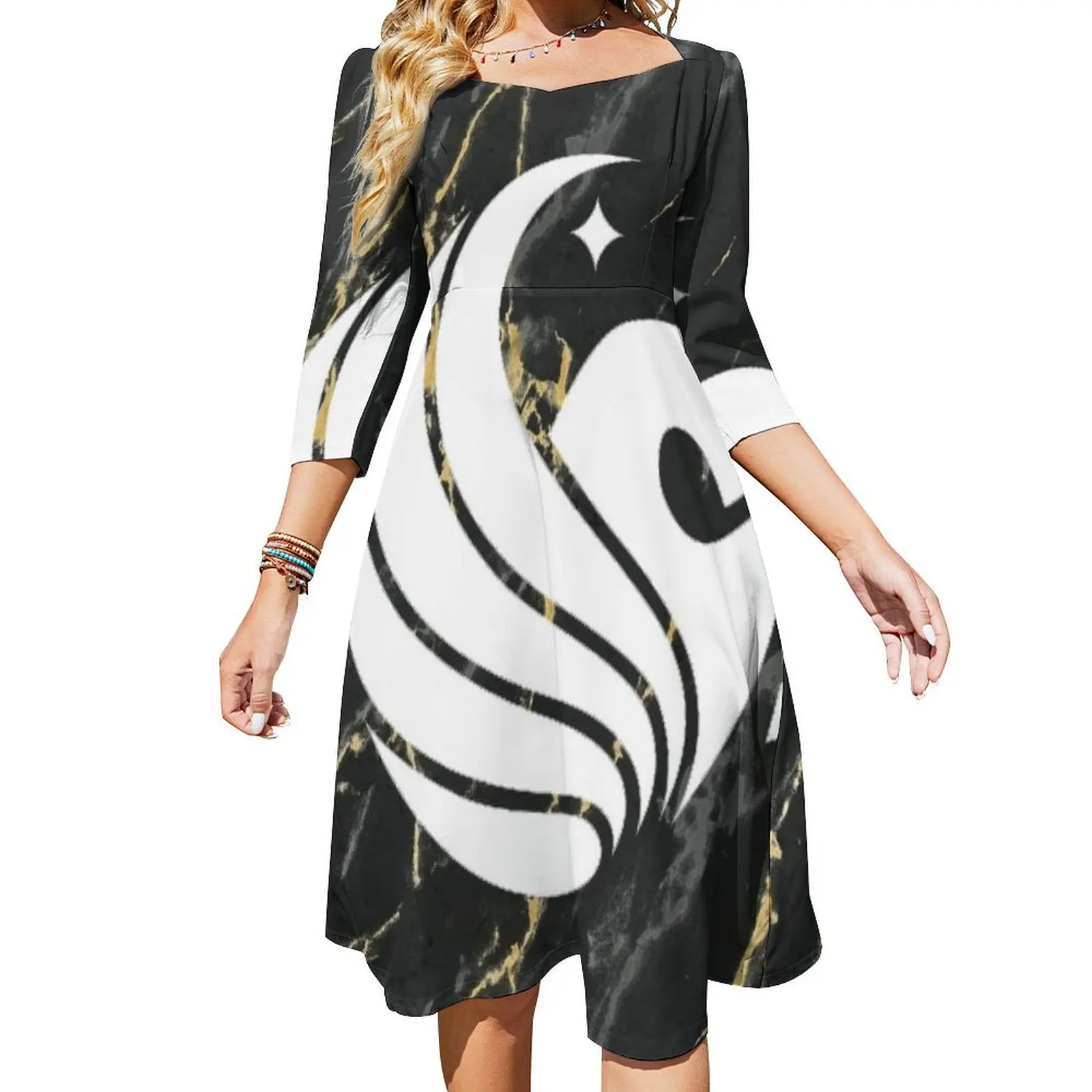 Ucf Рыцари Мраморное расклешенное платье одежда платья для женщин 2024 Платье женское элегантное роскошное
Ucf Рыцари Мраморное расклешенное платье одежда платья для женщин 2024 Платье женское элегантное роскошное