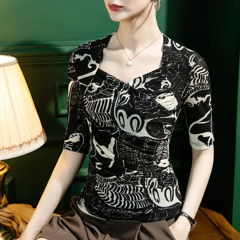 HIgh Quality 2024 Women Tops Splice Gauze Design Spring Summer T-shirt Female Clothing Sexy Crop Top Clothes Casual Blouse Y2k
HIgh Quality 2024 Women Tops Splice Gauze Design Spring Summer T-shirt Female Clothing Sexy Crop Top Clothes Casual Blouse Y2k