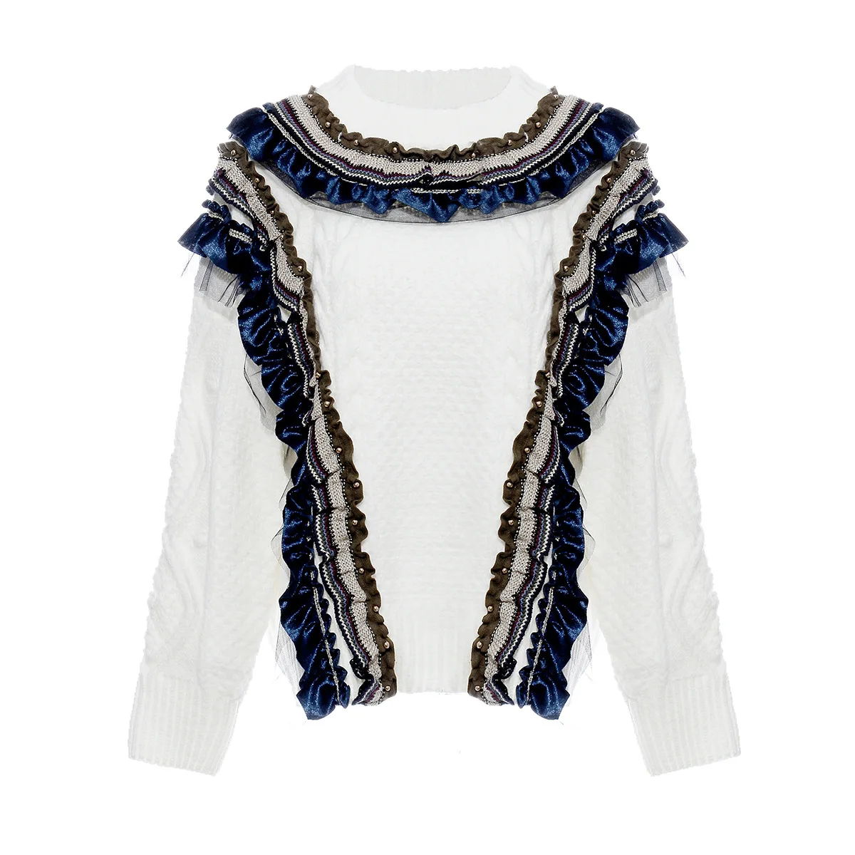 Tassels Ruffles Big Size Knitting Sweater Round Neck Long Sleeve Women Pullovers New Fashion Spring Autumn 2023 M809
Tassels Ruffles Big Size Knitting Sweater Round Neck Long Sleeve Women Pullovers New Fashion Spring Autumn 2023 M809