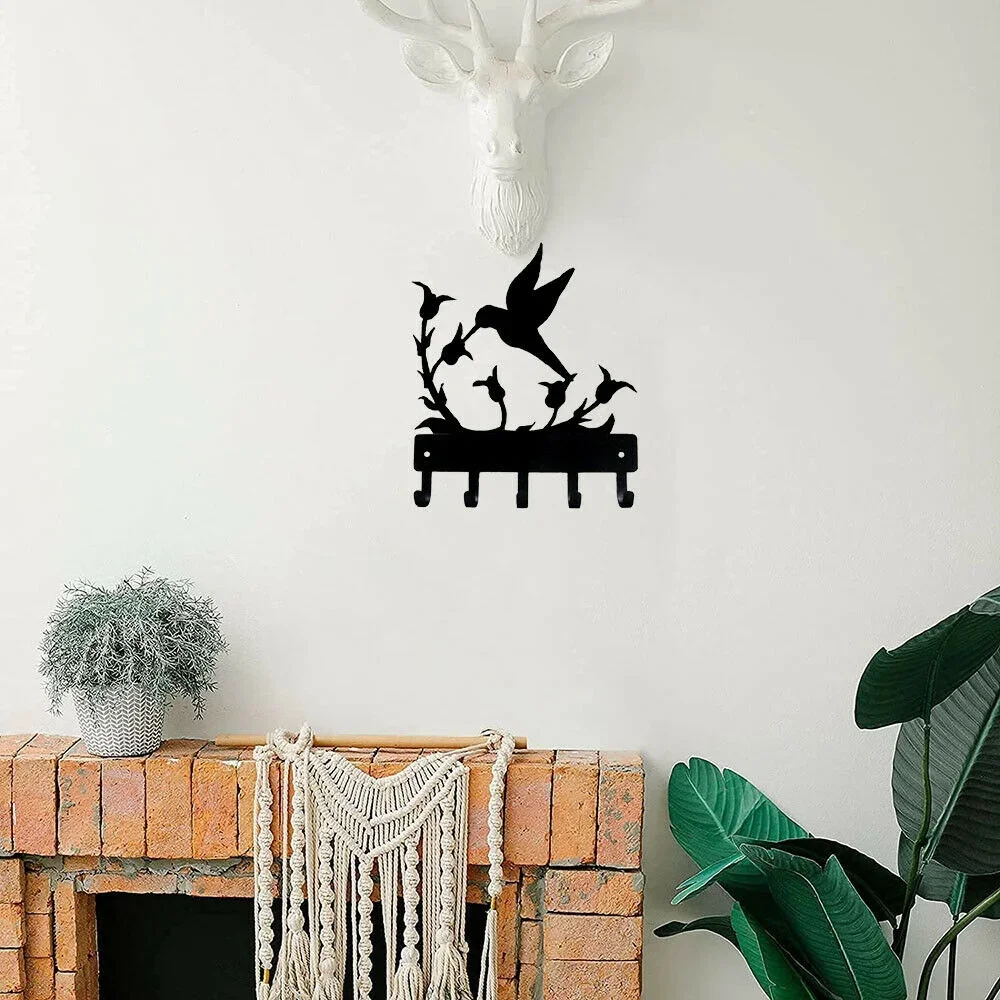 6 inch Wide Metal Wall Art Hummingbird Key Rack Hanger for Living Room Bedroom Study Porch
6 inch Wide Metal Wall Art Hummingbird Key Rack Hanger for Living Room Bedroom Study Porch