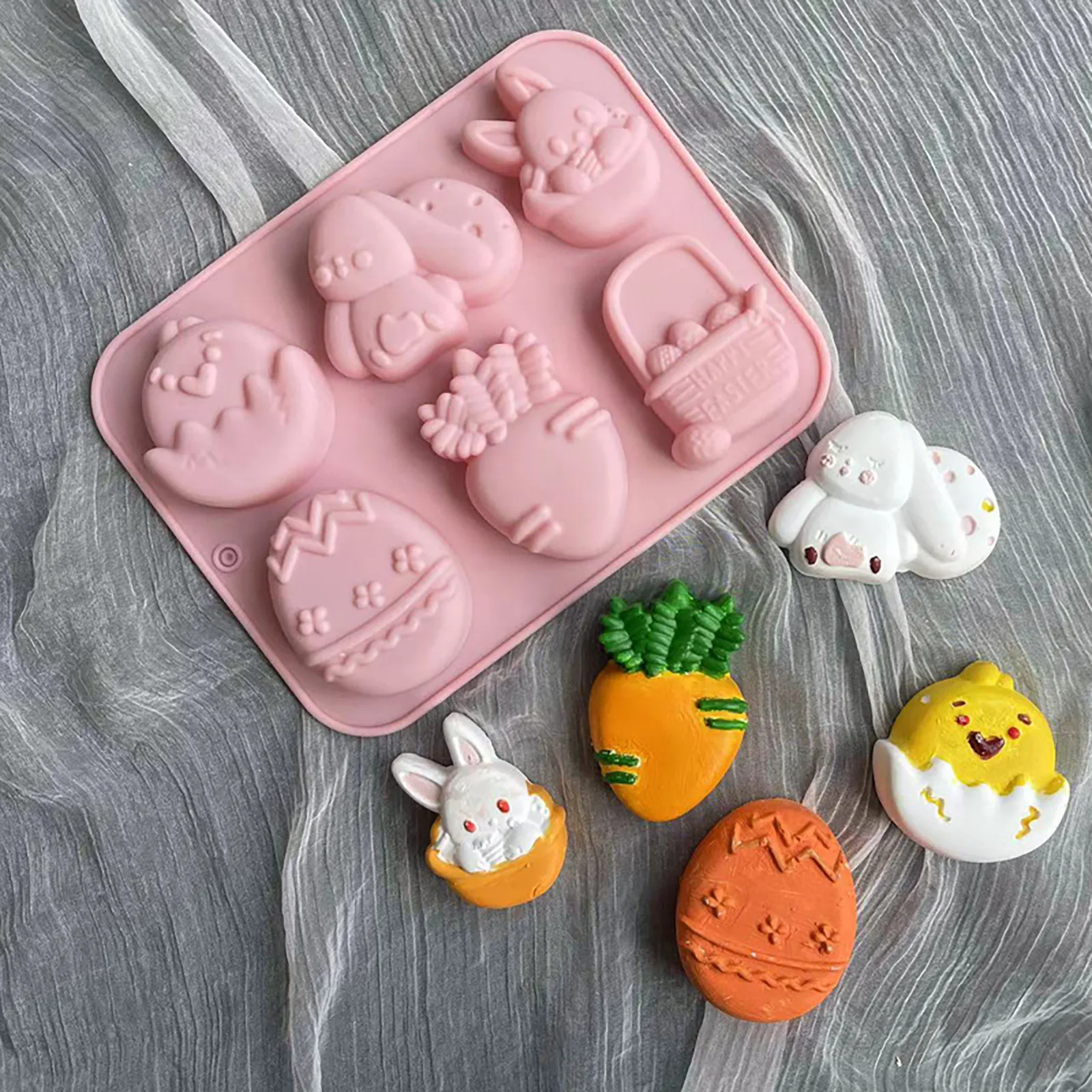 Easter Series Food Grade Silicone Mold Chocolate Candle Cake Decorative Ornament Baking Tool Kitchen Accessories Biscuit Mold
Easter Series Food Grade Silicone Mold Chocolate Candle Cake Decorative Ornament Baking Tool Kitchen Accessories Biscuit Mold