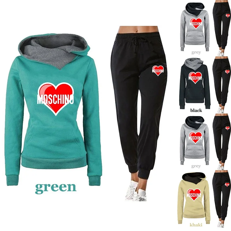 Women's Hooded Sweatshirt+Sweatpants Two Pieces Sets Autumn Winter Casual Suits Fashion New Print Tracksuit Solid Sportswear 3Xl
Women's Hooded Sweatshirt+Sweatpants Two Pieces Sets Autumn Winter Casual Suits Fashion New Print Tracksuit Solid Sportswear 3Xl