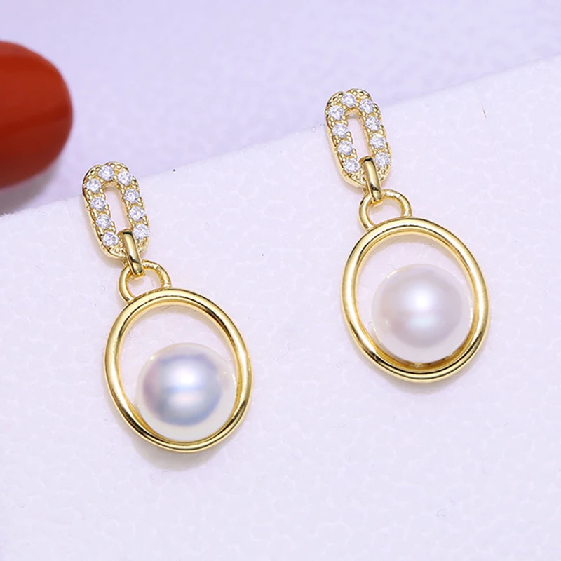 MeiBaPJ 7-8mm Semiround Natural Pearl Fashion Drop Earrings Real 925 Silver Empty Tray Fine Charm Party Jewelry for Women
MeiBaPJ 7-8mm Semiround Natural Pearl Fashion Drop Earrings Real 925 Silver Empty Tray Fine Charm Party Jewelry for Women
