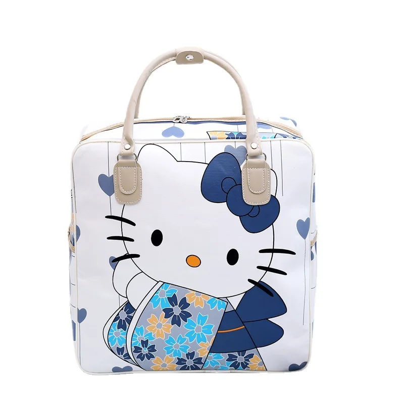 Hello Kitty cartoon printing travel bag woman portable PU large capacity bag short trip student luggage bag
Hello Kitty cartoon printing travel bag woman portable PU large capacity bag short trip student luggage bag