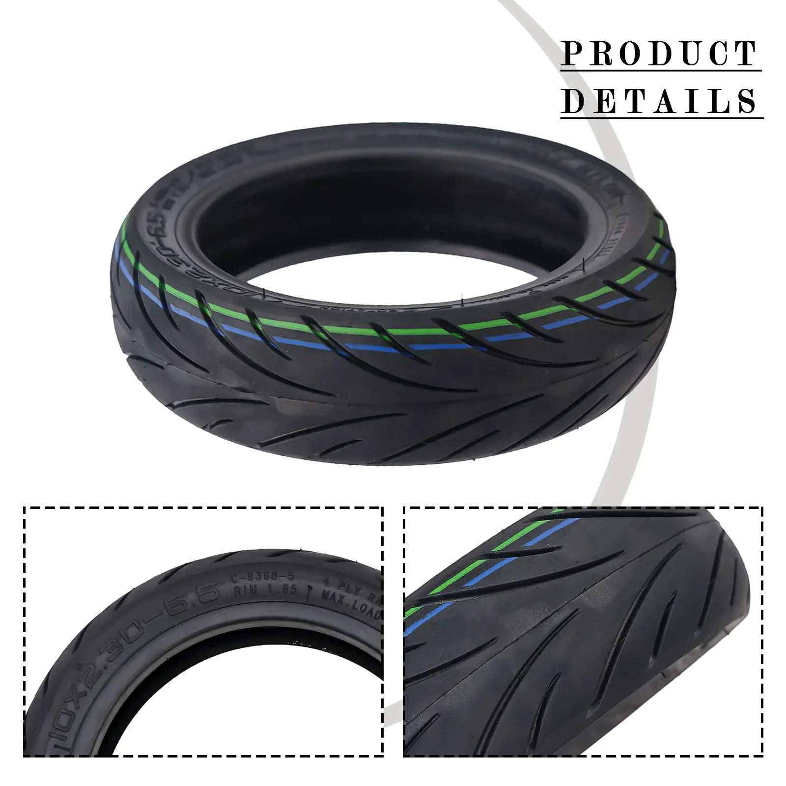 10 Inch 10x2.3-6.5 Tubeless Tire For NIU KQ2 Electric Scooter 10x2.3-6.5 Outdoor Cycling Accessories Durable Practical Black
10 Inch 10x2.3-6.5 Tubeless Tire For NIU KQ2 Electric Scooter 10x2.3-6.5 Outdoor Cycling Accessories Durable Practical Black