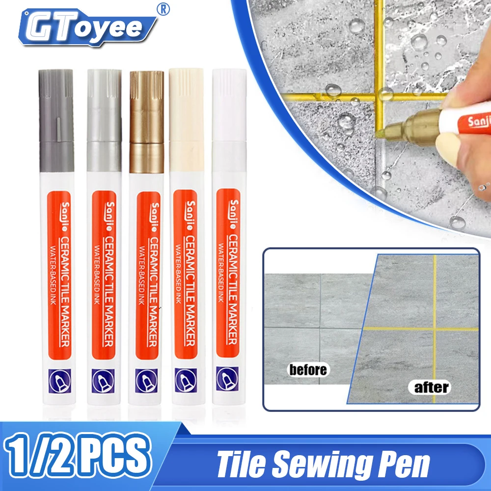 2/5 Color Waterproof Tile Gap Repair Pen White Grout Marker Pen Odorless Non-toxic Suitable for Tile Floor Car Paint Marker Pen
2/5 Color Waterproof Tile Gap Repair Pen White Grout Marker Pen Odorless Non-toxic Suitable for Tile Floor Car Paint Marker Pen