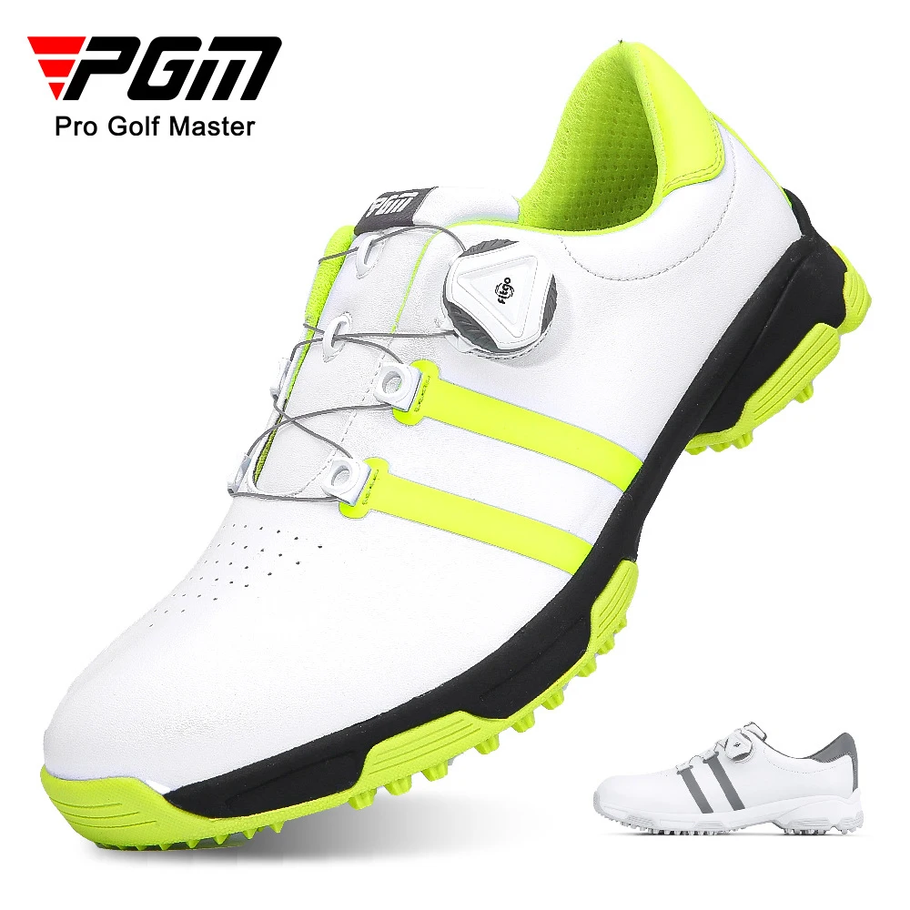 PGM Men Golf Shoe Waterproof Leather Golfer Sports Shoes Knob Quick Lacing Golf Sneakers Women Comfortable Walking Golf Footwear
PGM Men Golf Shoe Waterproof Leather Golfer Sports Shoes Knob Quick Lacing Golf Sneakers Women Comfortable Walking Golf Footwear