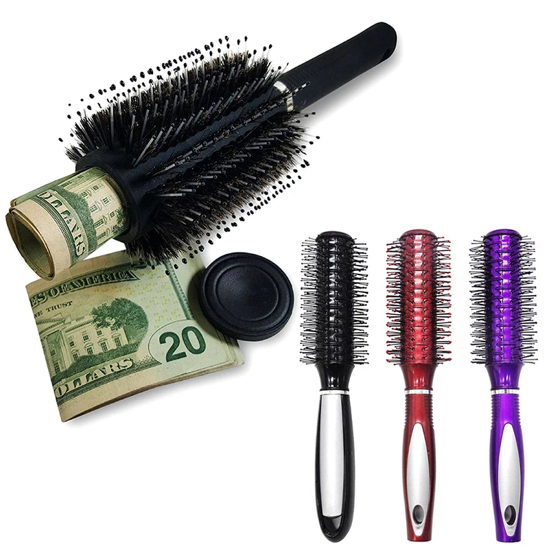 

1PC Comb Hair Brush Diversion Safe Hair Can Safe to Hide Money jewelry Discreet Secret Removable Lid