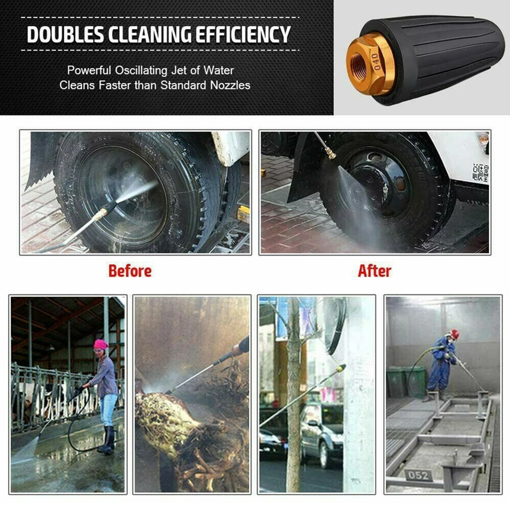 Pressure Washers Turbo Nozzle Rotating 2.5-3.5GPM 3600PSI Accessories Black Cleaning Fitting High Pressure Outdoor
Pressure Washers Turbo Nozzle Rotating 2.5-3.5GPM 3600PSI Accessories Black Cleaning Fitting High Pressure Outdoor
