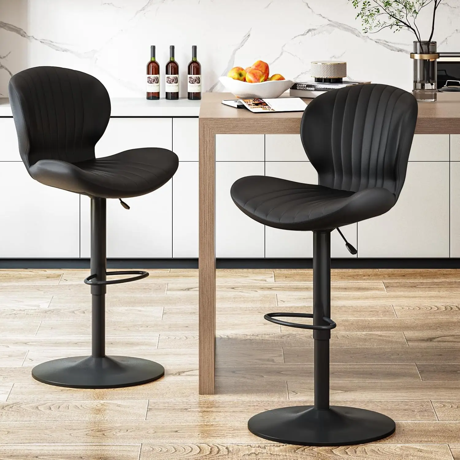 Modern Adjustable Bar Stool 2-piece Set of Artificial Leather Soft Cushion Rotating Bar Stool Kitchen Island
Modern Adjustable Bar Stool 2-piece Set of Artificial Leather Soft Cushion Rotating Bar Stool Kitchen Island