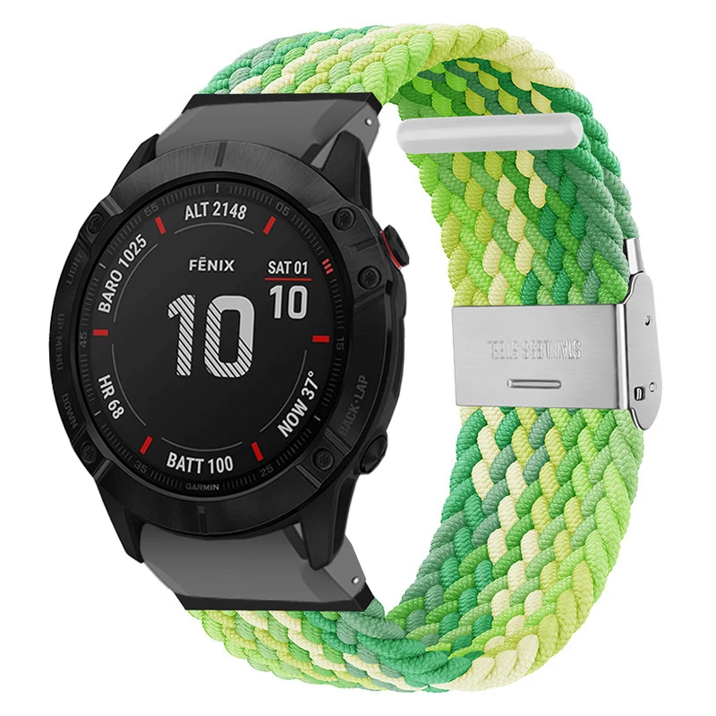 

2024 Deluxe 22 26mm nylon strap for Garmin Fenix 7X 7 6X 6 Pro 5X 5 Epix Gen 2 smartwatch adjustable Easyfit wristband