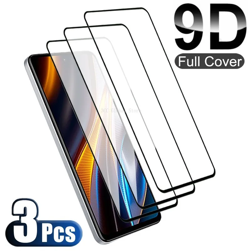 

3Pcs 9D Full Tempered Glass For Xiaomi Poco X5 X4 X3 NFC F3 F4 GT F5 Screen Protector For Xiaomi M3 M4 M5 Pro C3 C40 C50 C51 C55