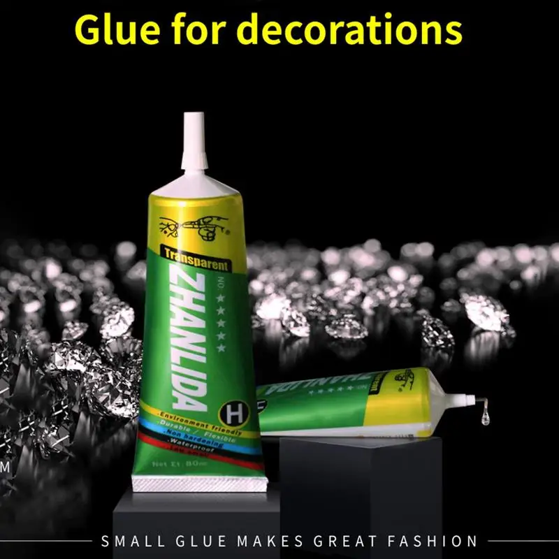 

Adhesive Jewelry Glue With Tips 80ml Zhanlida Glue Multi-Purpose Transparent Repair Glue Flexible DIY Makings Crafts Item
