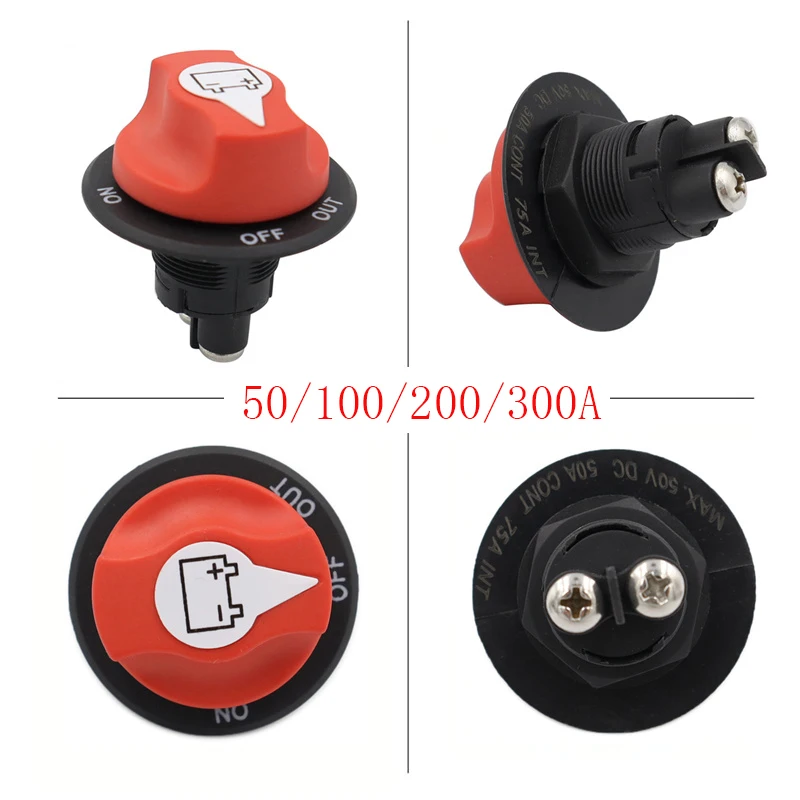50A/100A/200A/300A Car Truck Yacht Battery Isolator Disconnect Selector Rotary Switch Cut Off Kill Main Power Switch Auto Part 
50A/100A/200A/300A Car Truck Yacht Battery Isolator Disconnect Selector Rotary Switch Cut Off Kill Main Power Switch Auto Part