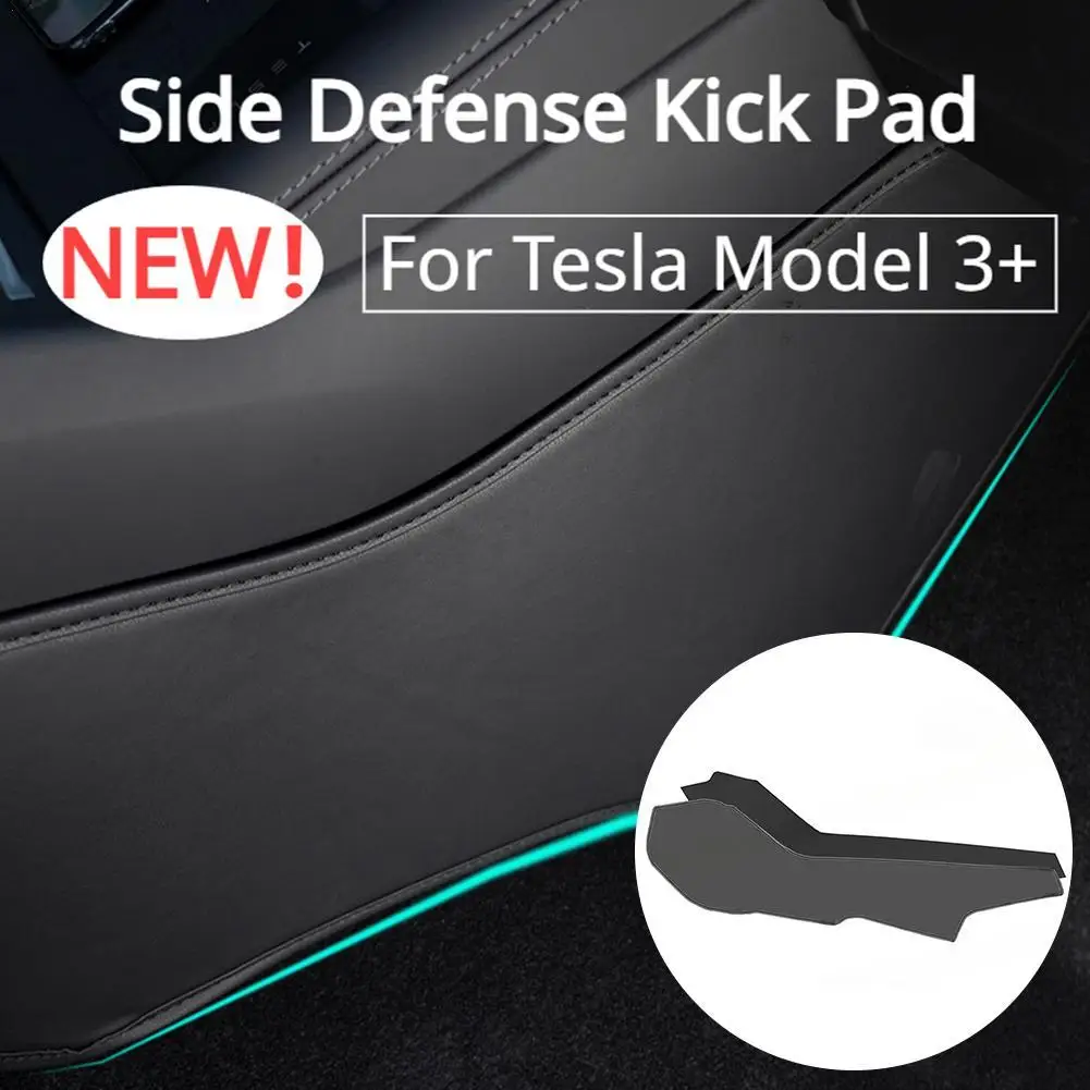 

Futhope 2PCS TPE Side Defense Kick Pad for Tesla Model 3 Y 2018-2024 Car Central Control Protective Foot Pad Interior