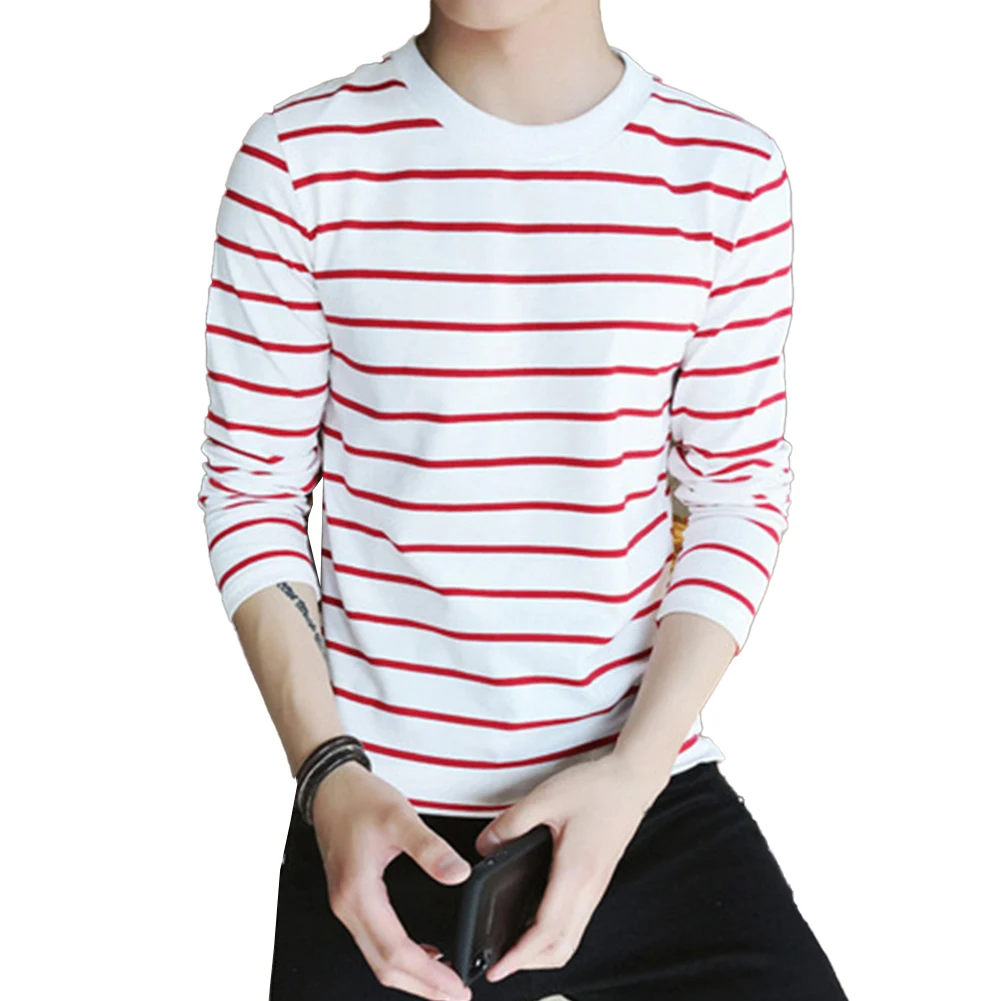 Spring Autumn Men's Clothes Long Sleeve T Shirt Casual Stripe Crew Neck T-Shirts Blouse Pullovers Male Undershirt Tops
Spring Autumn Men's Clothes Long Sleeve T Shirt Casual Stripe Crew Neck T-Shirts Blouse Pullovers Male Undershirt Tops