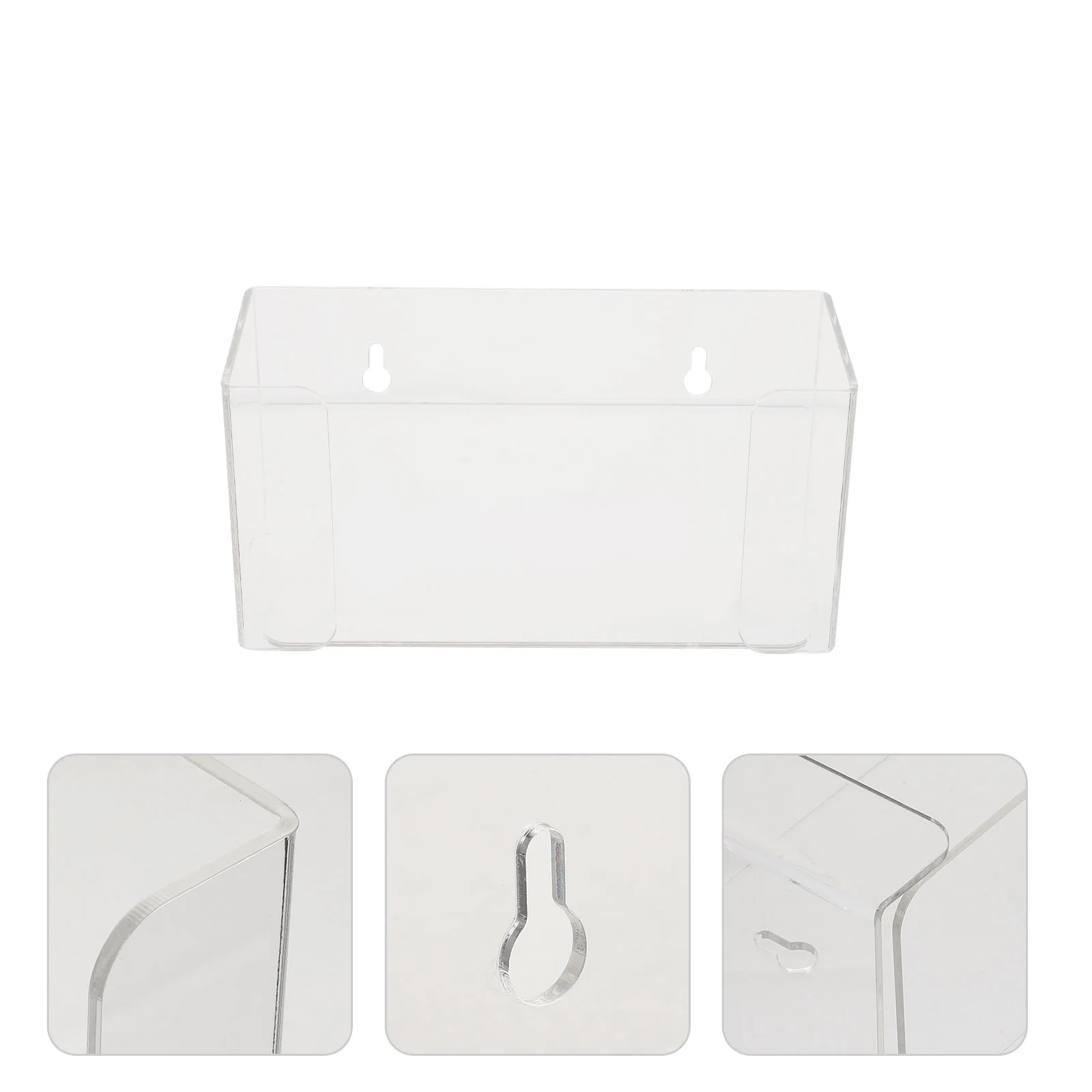 

Mask Storage Box Medical Masks Clear Holder Tissue Face Towel Case Glove Acrylic Wall-mounted Container Dispenser